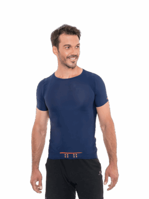Blue Casual Man T-shirt Free Size